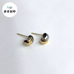 K18・Pt900 コンビ ピアス