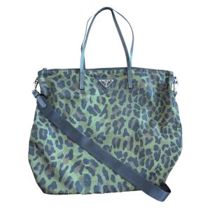 PRADA プラダ レオパード柄 ナイロンショルダーバッグ