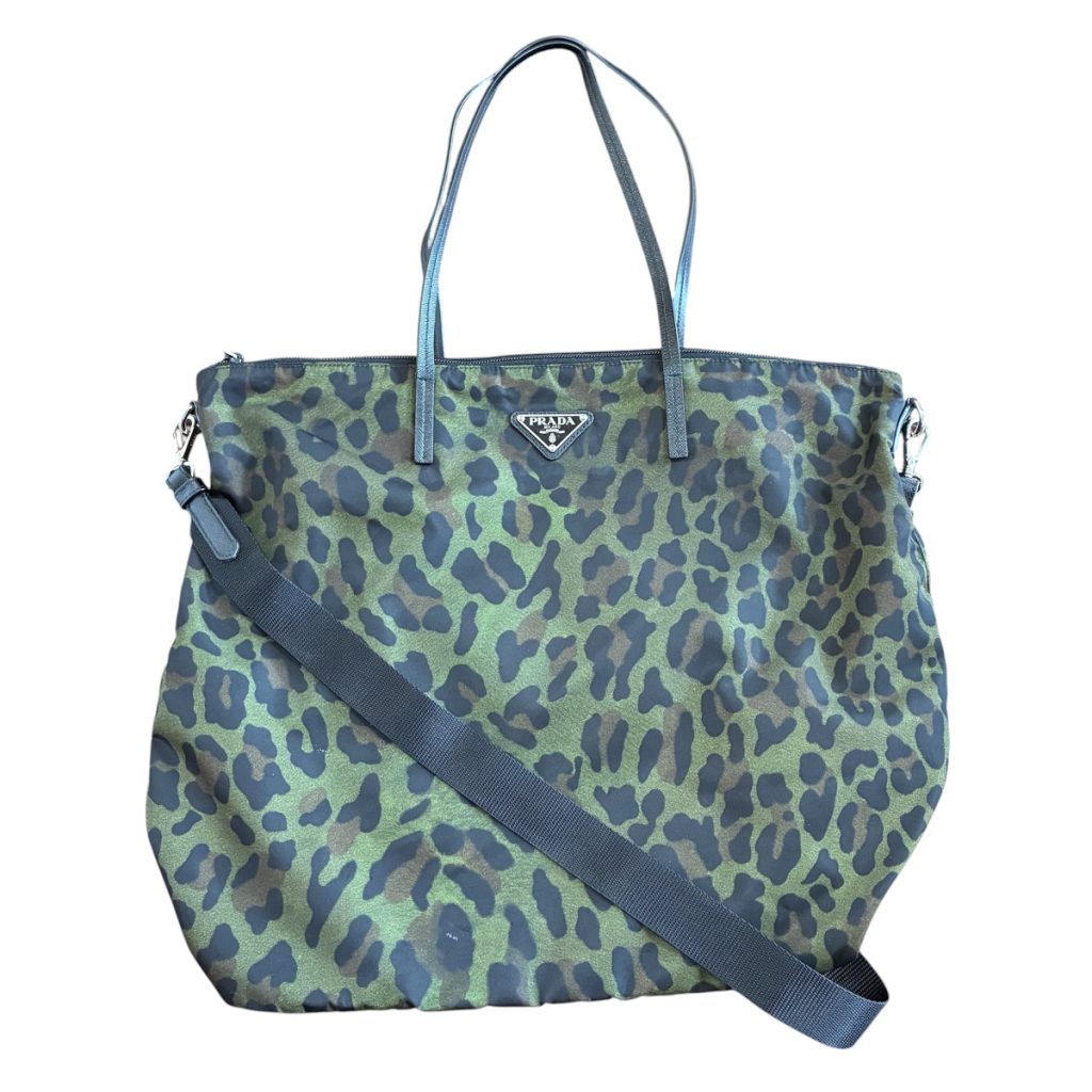 PRADA プラダ レオパード柄 ナイロンショルダーバッグ