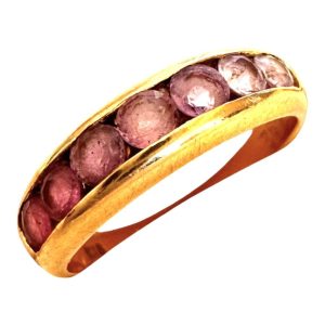 K18 18金 ルビー付きリング
