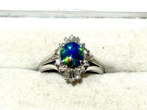 【高価買取！】Pt900 プラチナ900 オパールリング アクセサリー 指輪