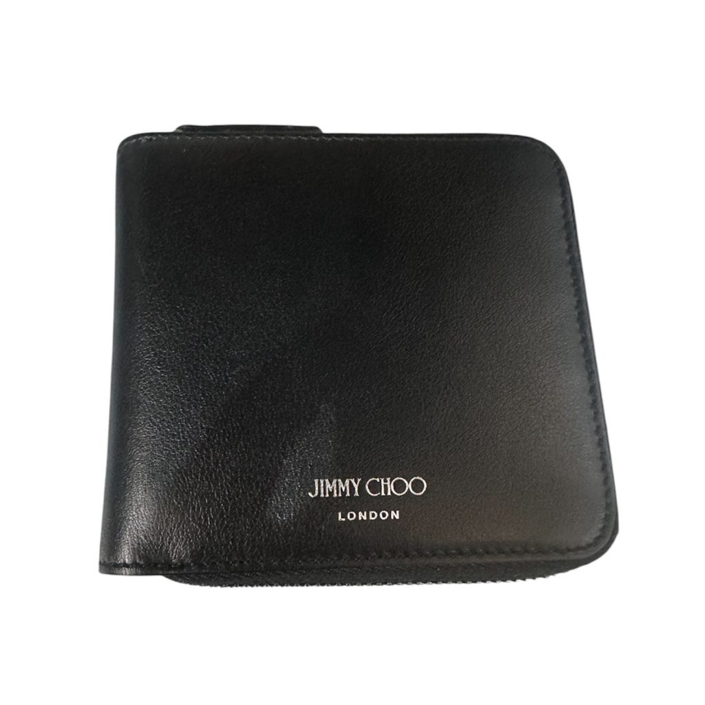 【ジップウォレット 2つ折り】JIMMY CHOO 【Aランク】