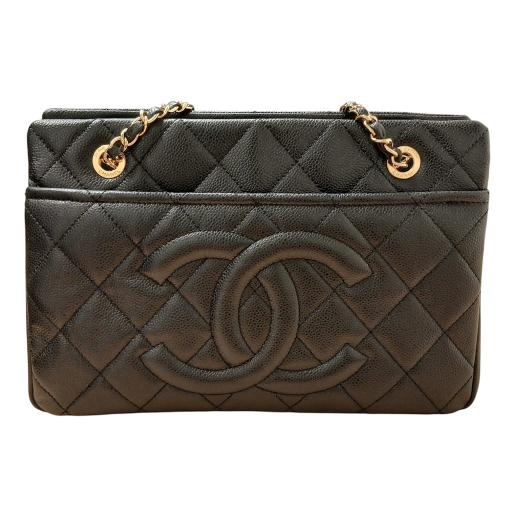 【CHANEL】シャネル「キャビアスキン タイムレスCC トートバッグ」
