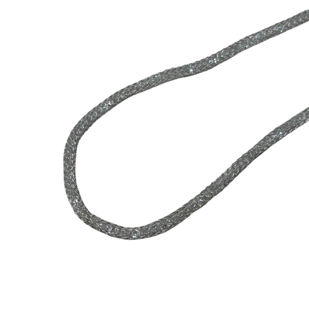 K18WG（18金ホワイトゴールド） メッシュデザイン チェーンネックレスをお買取りいたしました！