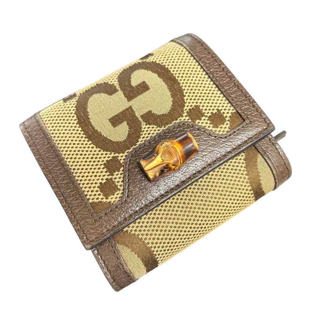 グッチ（GUCCI） ジャンボGG バンブー付き 三つ折り財布【イオン函館上磯店】