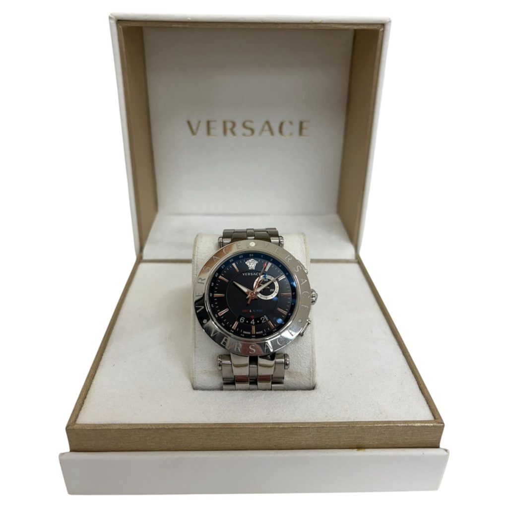 VERSACE ヴェルサーチェ Vレース GMTアラーム