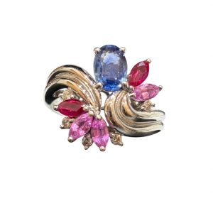 K18WG リング 石あり 18金 ホワイトゴールド アクセサリー