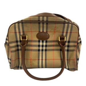 【ノバチェック ハンドバッグ】Burberry【Bランク】