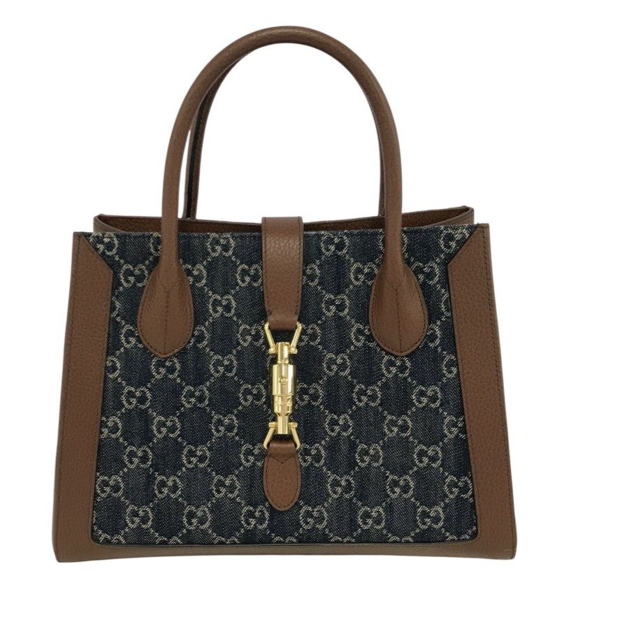 GUCCI グッチ ジャッキー デニムモノグラム ハンドバッグ