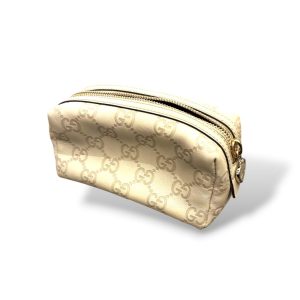 【グッチシマレザー コスメポーチ】GUCCI(Cランク)