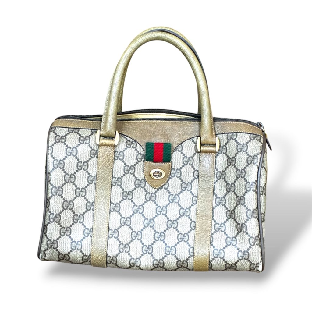 【オールドグッチ シェリーライン ミニボストン】GUCCI【Cランク】