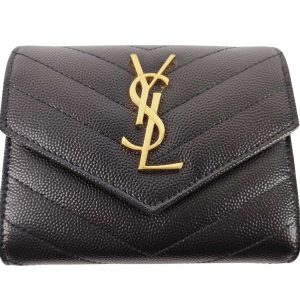 SAINT LAURENT サンローラン 三つ折り財布 カサンドラロゴ