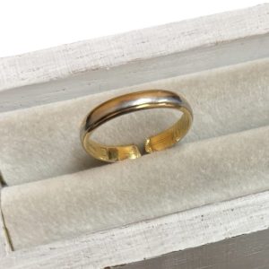 K18 18金 750 Pt900 プラチナ コンビ ハーフ リング ジュエリー アクセサリー 貴金属