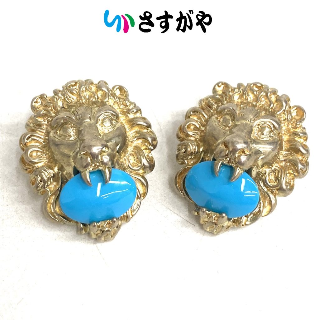 グッチ ライオンヘッド イヤリング