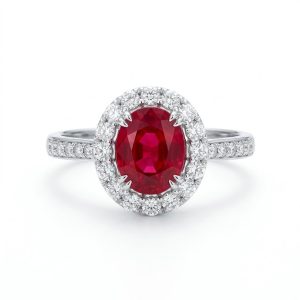Pt900 ルビー 1.50ct ダイヤ 0.60ct リング