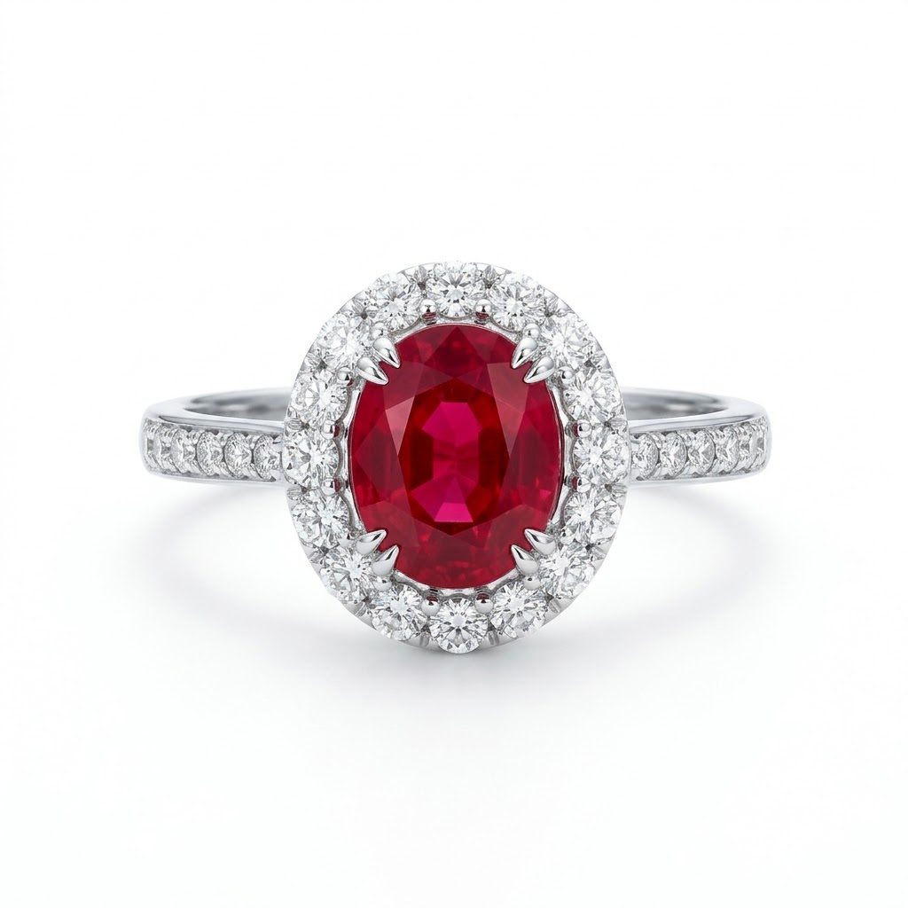 Pt900 ルビー 1.50ct ダイヤ 0.60ct リング