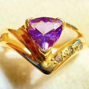 K18 18金 石付きリング