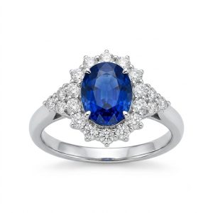 Pt900 サファイア 2.15ct ダイヤ 0.85ct リング