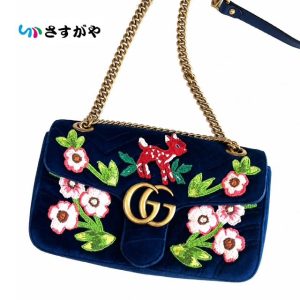 GUCCI グッチ GGマーモントベルベット チェーンバッグ