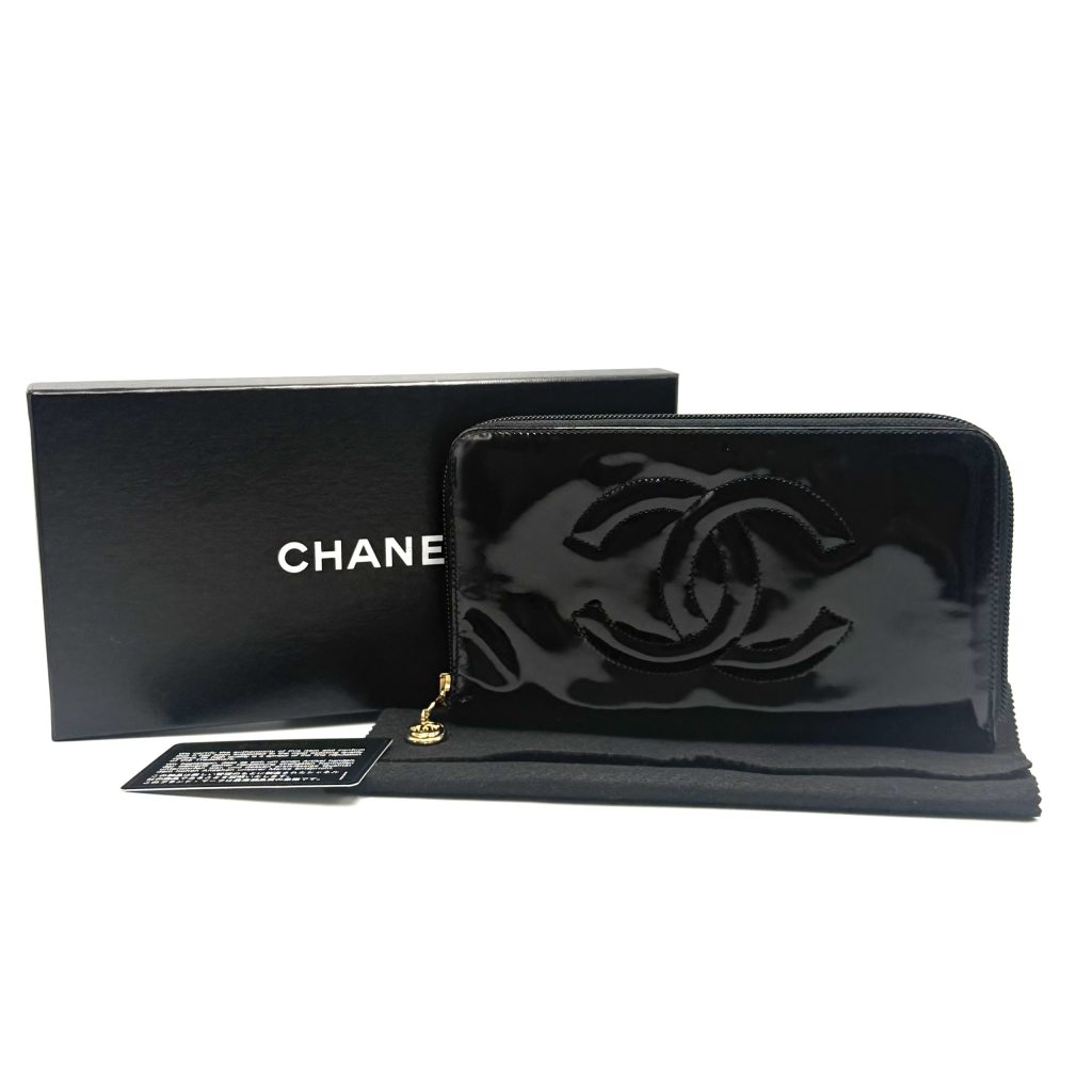 CHANEL シャネル ココマーク エナメル ラウンドファスナー｜前橋市小相木町