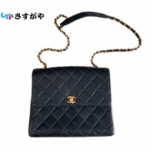 CHANEL シャネル マトラッセ チェーンショルダー バッグ キャビアスキン 年代物