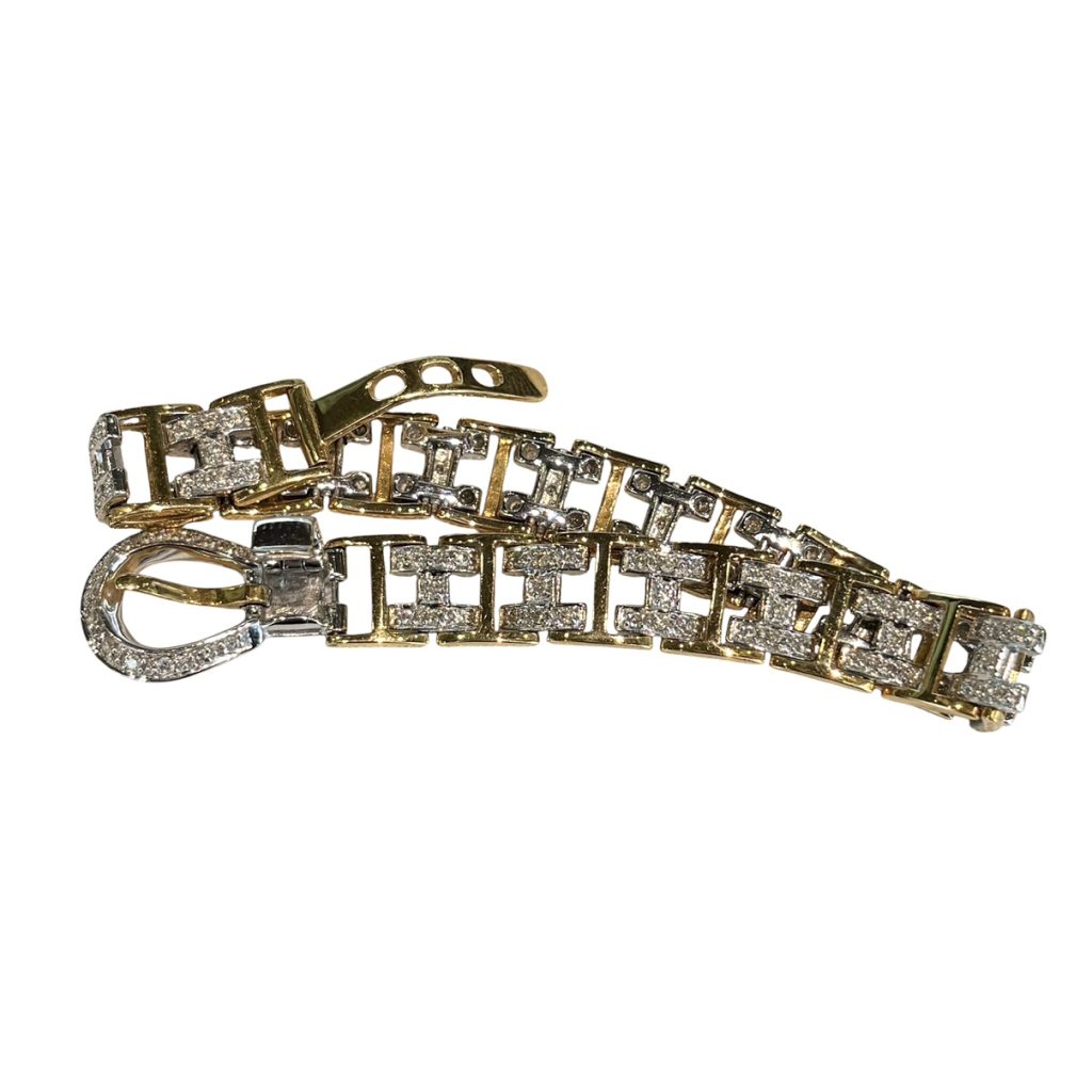 【金相場高騰!!】K18 K18WG　ハーフブレスレット