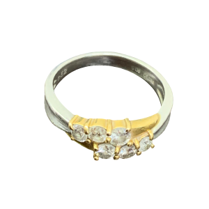 Pt900/K18リング/D0.52ct/プラチナ/18金/ダイヤモンド/コンビリング/指輪/貴金属買取