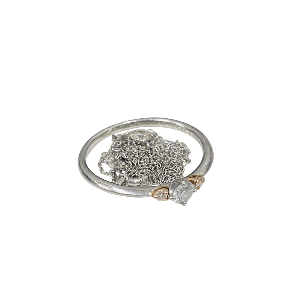 Pt900K18 / K10 / 金プラチナコンビ / 10K / 10金 / 石付 / メレダイヤ / 貴金属 / アクセサリー