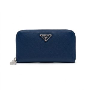 PRADA/プラダ サフィアーノレザー ラウンドファスナー長財布
