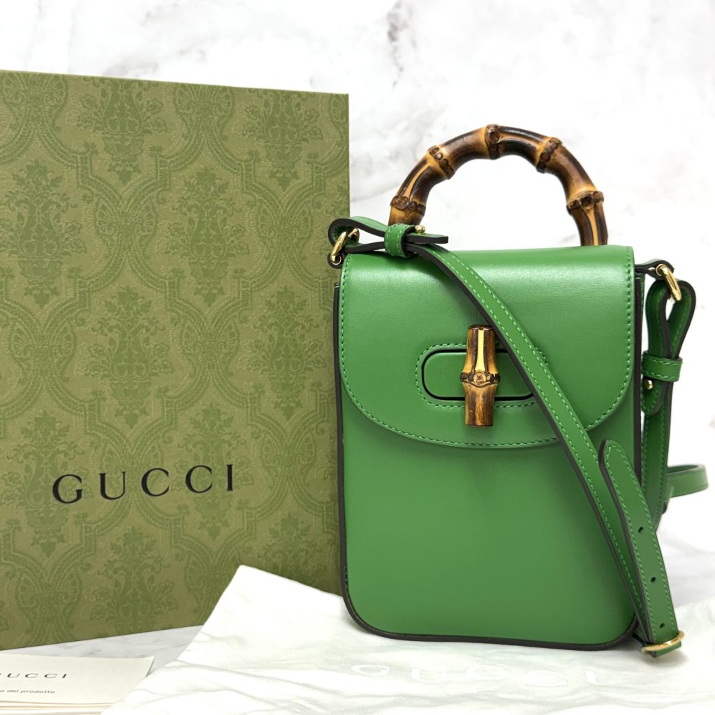 GUCCI グッチ バンブー ミニ 3WAYバッグ グリーン｜前橋市箱田町