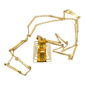 K18 18金 Au750 アクセサリー ネックレス シトリン