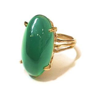 【K18 / 750】金 / 翡翠 / リング