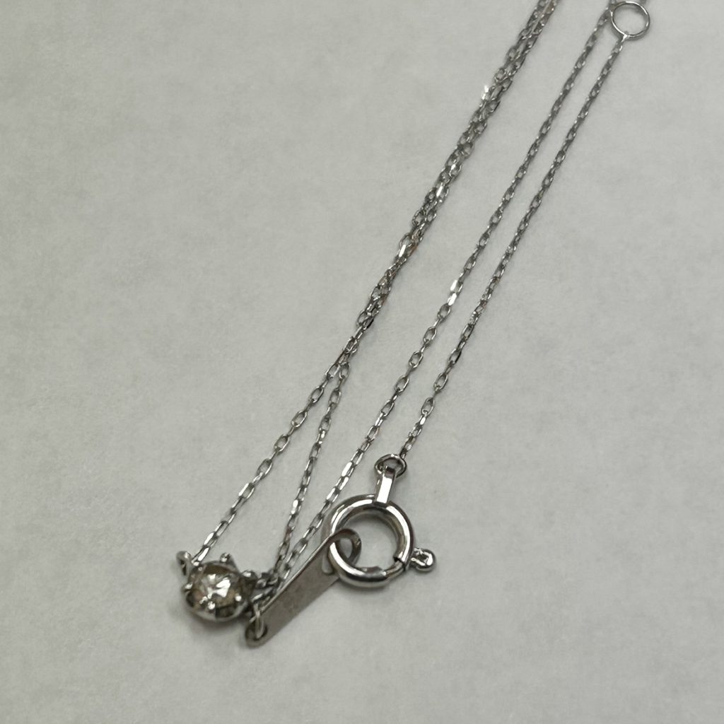 Pt850 ダイヤ付きネックレス　買取り