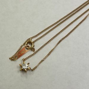 K18 ダイヤ付きネックレス