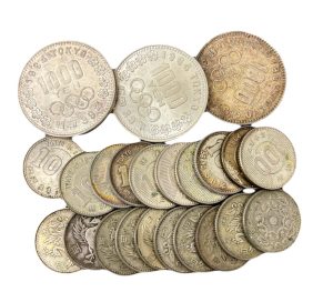 オリンピック1,000銀貨・3種100円銀貨おまとめ