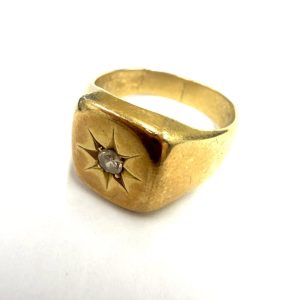 【貴金属】K18 18金 750 印台リング アクセサリー
