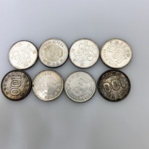 100円銀貨(稲穂、五輪、鳳凰)