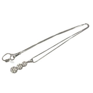 【貴金属買取強化！】K18WG ダイヤネックレス