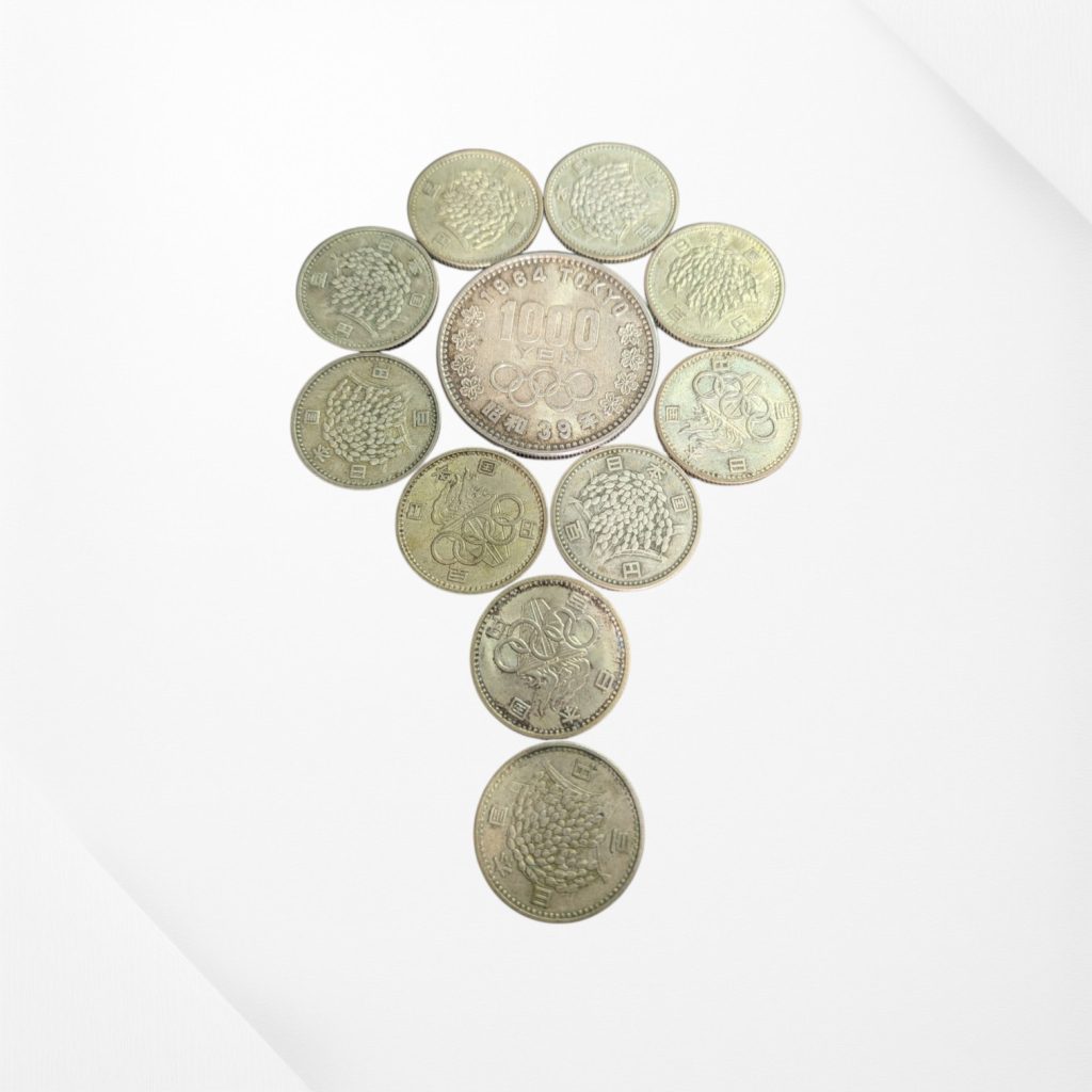 100円銀貨、1000円銀貨買取、さすがやハレルパルク磐田店