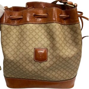 【Celine(セリーヌ)　マカダム　巾着　ショルダーバッグ/ブランド・革・バッグ・メンズ・レディース】