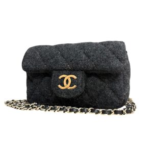 【CHANEL (シャネル)】ウール・ミニマトラッセ / チェーンショルダーバッグ / A69900