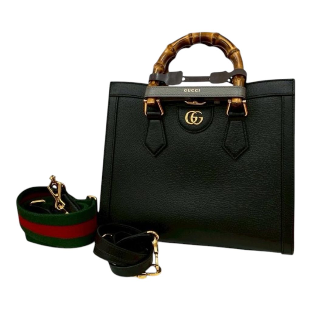 Gucci バンブー レザースモールトートバッグ