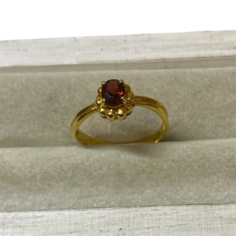 K18 18金 750 リング ガーネット 石付きリング アクセサリー 貴金属