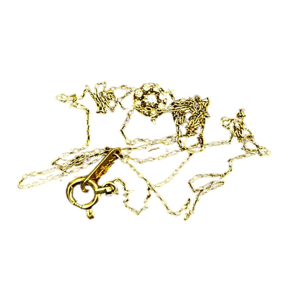 K10 10金 メレダイヤ ネックレス
