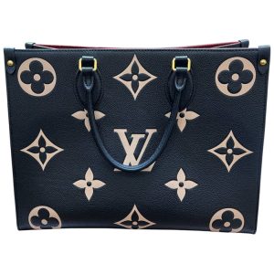 ルイヴィトン オンザゴーMM バイカラー モノグラム・アンプラント レザーバッグ｜M45495