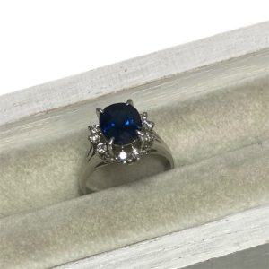 Pt850 プラチナ850 リング 石付き サファイア ジュエリー アクセサリー 貴金属