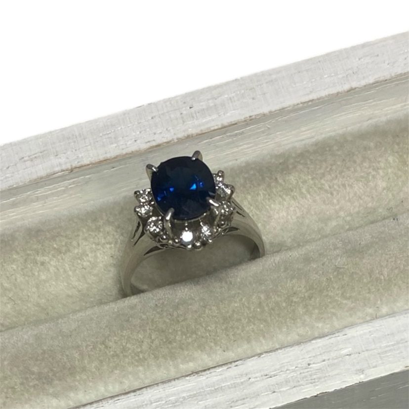 Pt850 プラチナ850 リング 石付き サファイア ジュエリー アクセサリー 貴金属