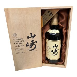 サントリー ウイスキー 山崎12年 木箱付き（旧ボトル・向獅子マーク）
