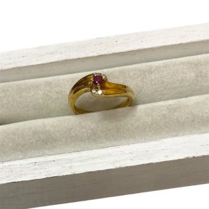 【貴金属】K18 ルビー リング アクセサリー ジュエリー