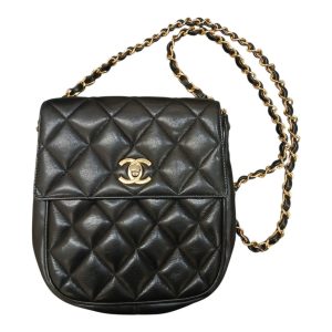 シャネル「マトラッセ ミニチェーンショルダーバッグ ブラック ゴールド金具」をお買取りいたしました！